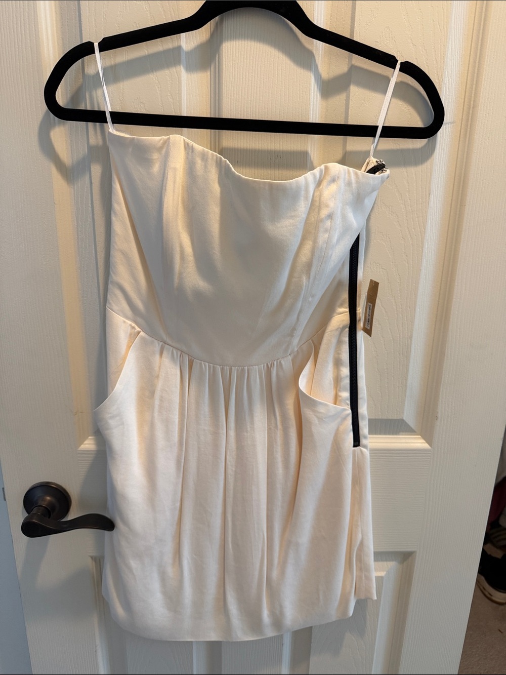 White Strapless  Mini Dress